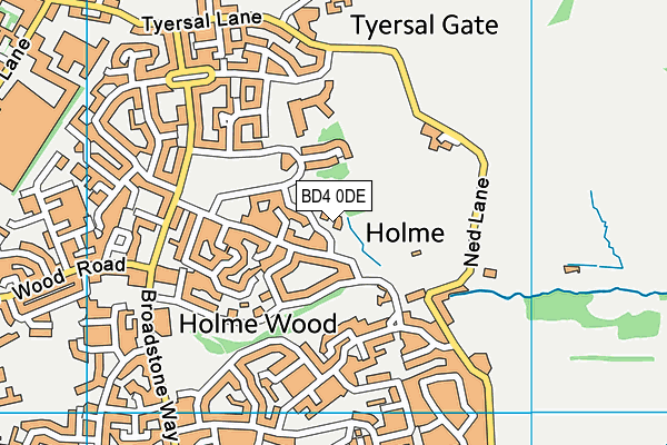 BD4 0DE map - OS VectorMap District (Ordnance Survey)