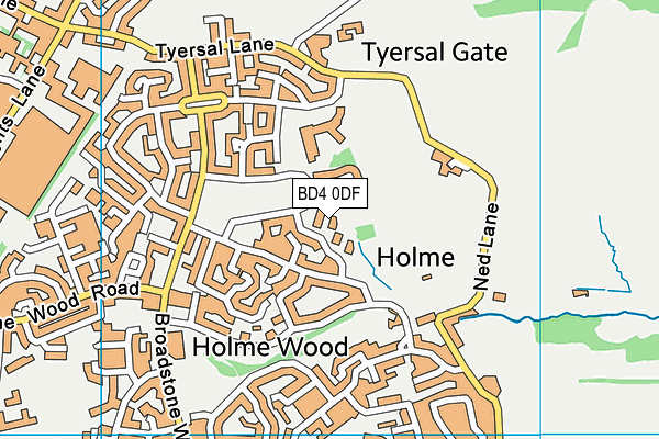 BD4 0DF map - OS VectorMap District (Ordnance Survey)