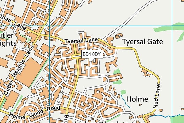 BD4 0DY map - OS VectorMap District (Ordnance Survey)