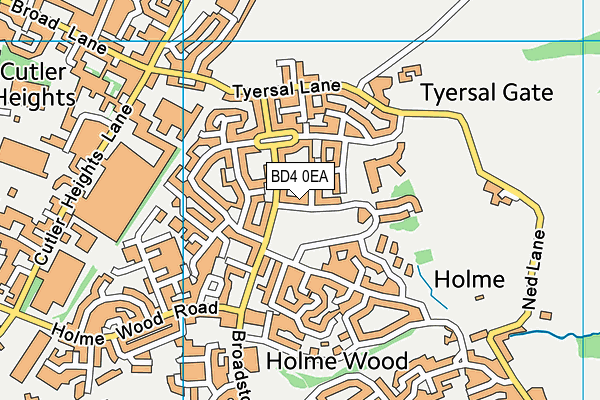 BD4 0EA map - OS VectorMap District (Ordnance Survey)