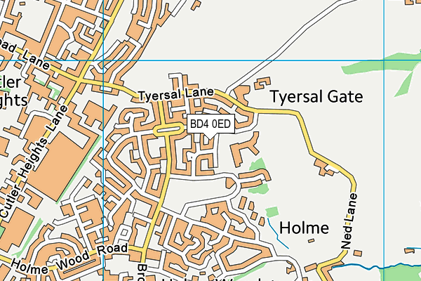 BD4 0ED map - OS VectorMap District (Ordnance Survey)