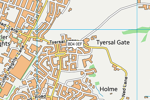 BD4 0EF map - OS VectorMap District (Ordnance Survey)