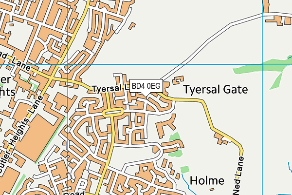 BD4 0EG map - OS VectorMap District (Ordnance Survey)