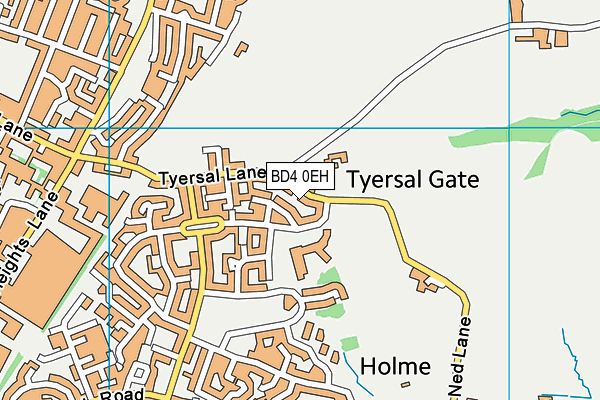 BD4 0EH map - OS VectorMap District (Ordnance Survey)