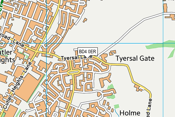 BD4 0ER map - OS VectorMap District (Ordnance Survey)