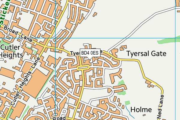 BD4 0ES map - OS VectorMap District (Ordnance Survey)
