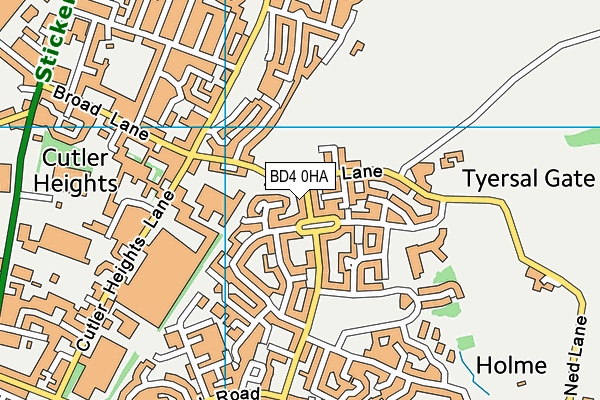 BD4 0HA map - OS VectorMap District (Ordnance Survey)