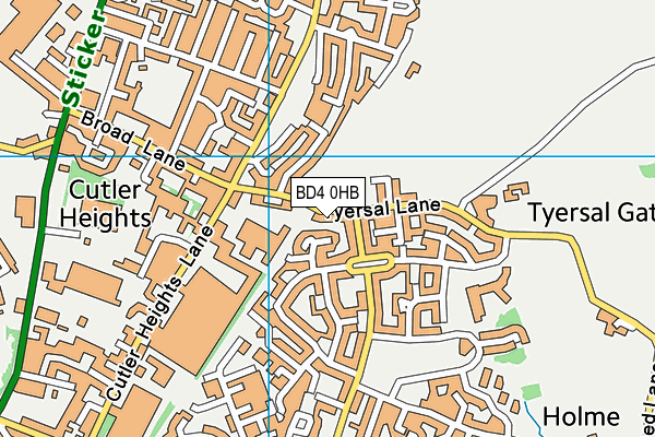 BD4 0HB map - OS VectorMap District (Ordnance Survey)