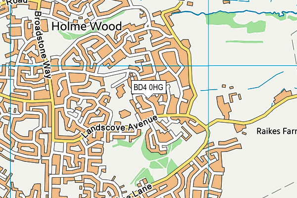 BD4 0HG map - OS VectorMap District (Ordnance Survey)