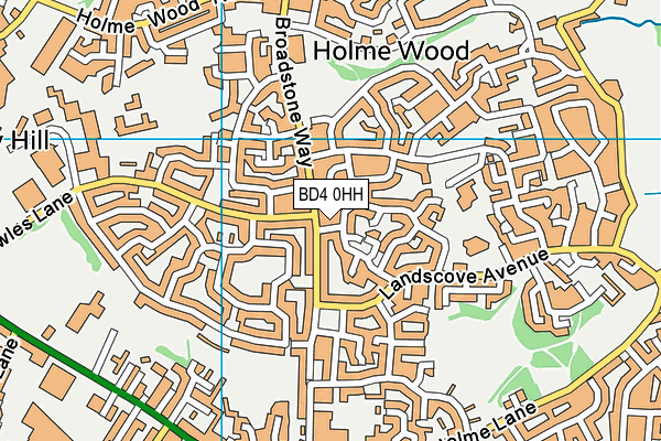 BD4 0HH map - OS VectorMap District (Ordnance Survey)