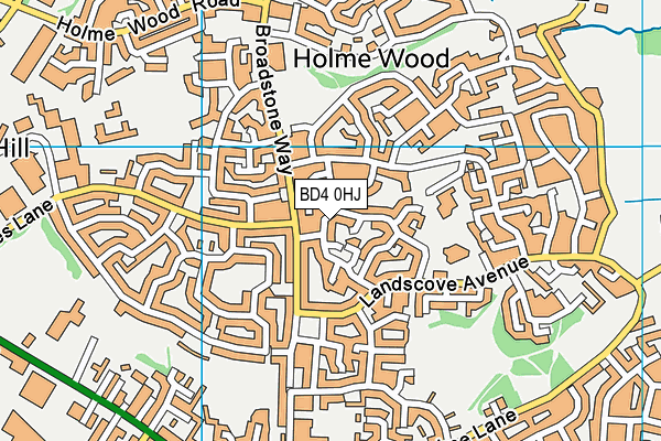 BD4 0HJ map - OS VectorMap District (Ordnance Survey)