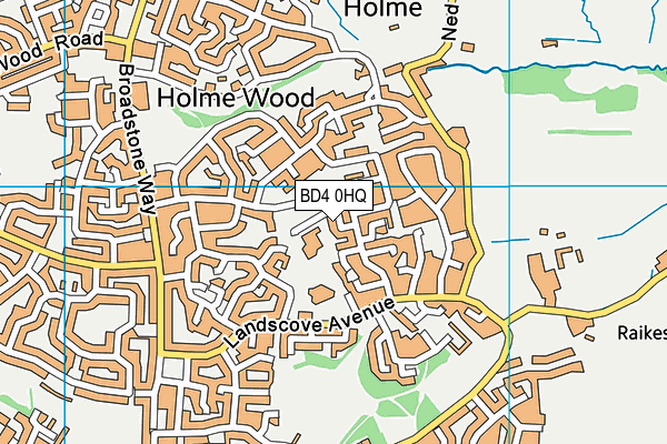 BD4 0HQ map - OS VectorMap District (Ordnance Survey)