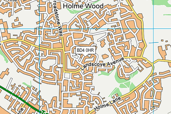 BD4 0HR map - OS VectorMap District (Ordnance Survey)