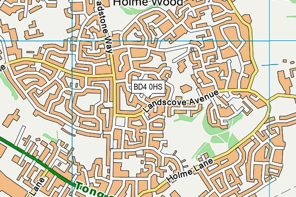 BD4 0HS map - OS VectorMap District (Ordnance Survey)