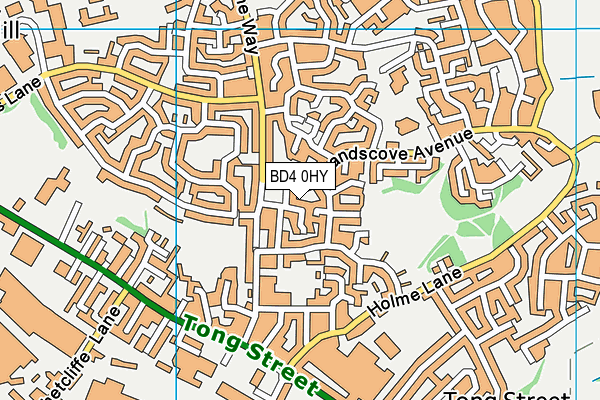 BD4 0HY map - OS VectorMap District (Ordnance Survey)