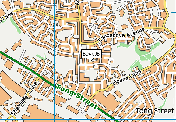 BD4 0JB map - OS VectorMap District (Ordnance Survey)