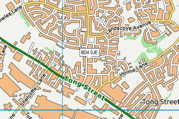 BD4 0JE map - OS VectorMap District (Ordnance Survey)