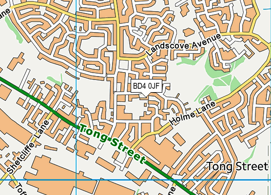 BD4 0JF map - OS VectorMap District (Ordnance Survey)