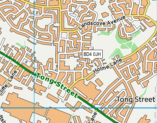 BD4 0JH map - OS VectorMap District (Ordnance Survey)