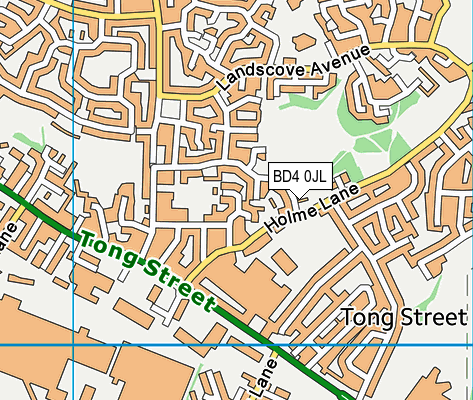 BD4 0JL map - OS VectorMap District (Ordnance Survey)