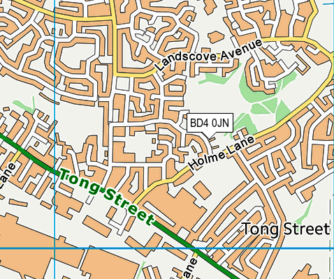 BD4 0JN map - OS VectorMap District (Ordnance Survey)