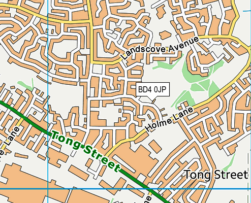 BD4 0JP map - OS VectorMap District (Ordnance Survey)