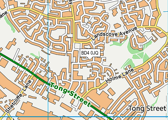 BD4 0JQ map - OS VectorMap District (Ordnance Survey)