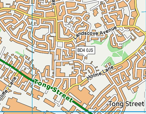 BD4 0JS map - OS VectorMap District (Ordnance Survey)