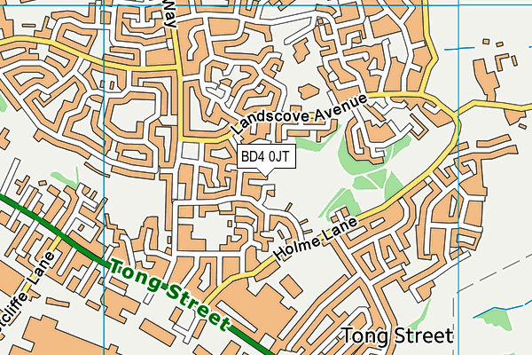 BD4 0JT map - OS VectorMap District (Ordnance Survey)