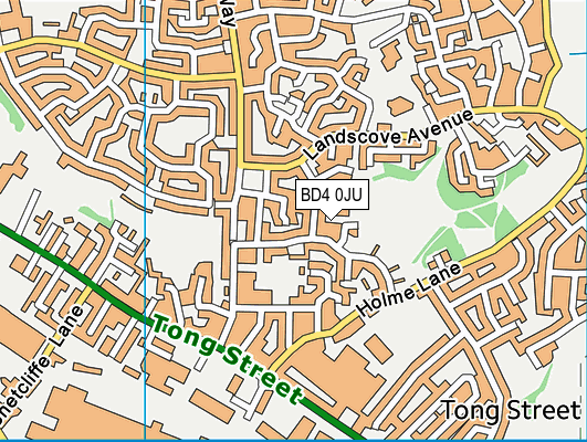 BD4 0JU map - OS VectorMap District (Ordnance Survey)