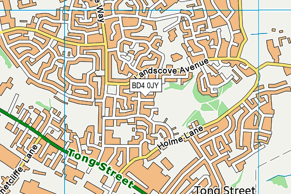 BD4 0JY map - OS VectorMap District (Ordnance Survey)