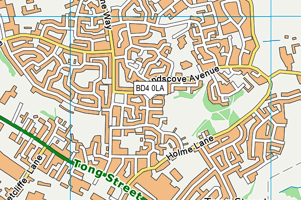 BD4 0LA map - OS VectorMap District (Ordnance Survey)