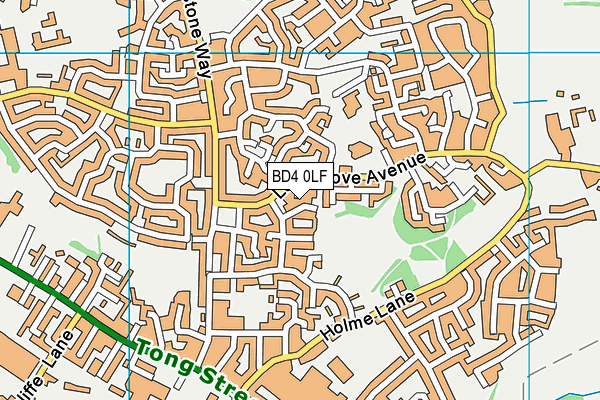 BD4 0LF map - OS VectorMap District (Ordnance Survey)