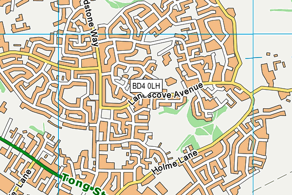 BD4 0LH map - OS VectorMap District (Ordnance Survey)