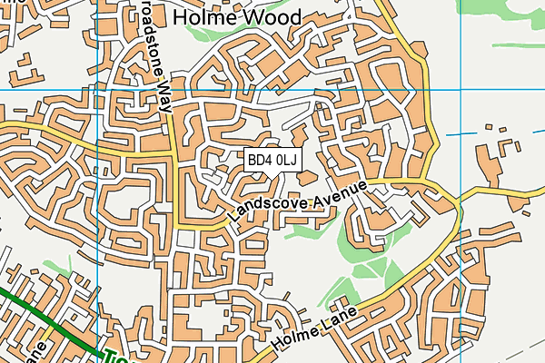 BD4 0LJ map - OS VectorMap District (Ordnance Survey)