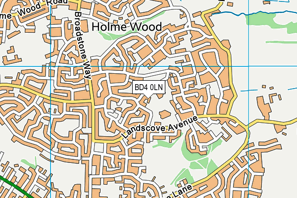 BD4 0LN map - OS VectorMap District (Ordnance Survey)