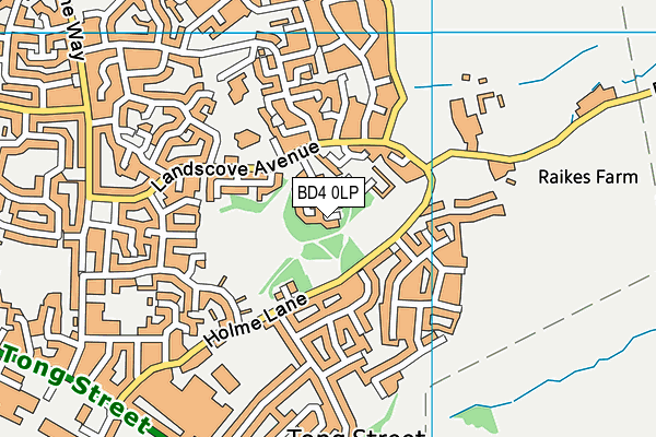 BD4 0LP map - OS VectorMap District (Ordnance Survey)