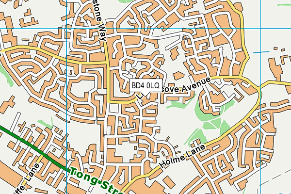 BD4 0LQ map - OS VectorMap District (Ordnance Survey)