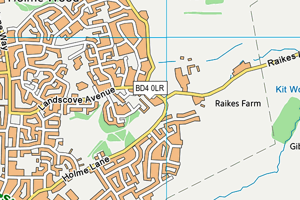 BD4 0LR map - OS VectorMap District (Ordnance Survey)