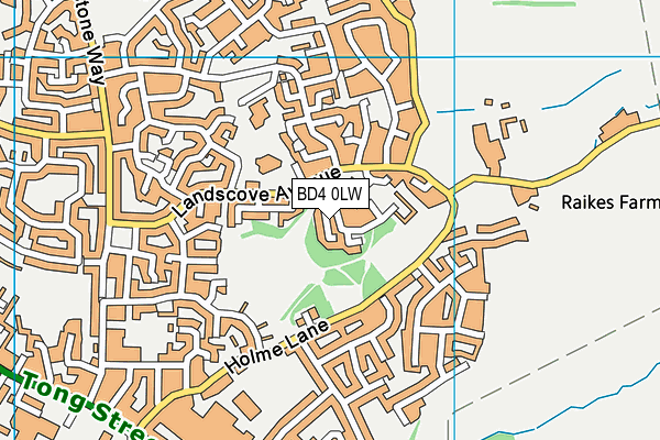 BD4 0LW map - OS VectorMap District (Ordnance Survey)