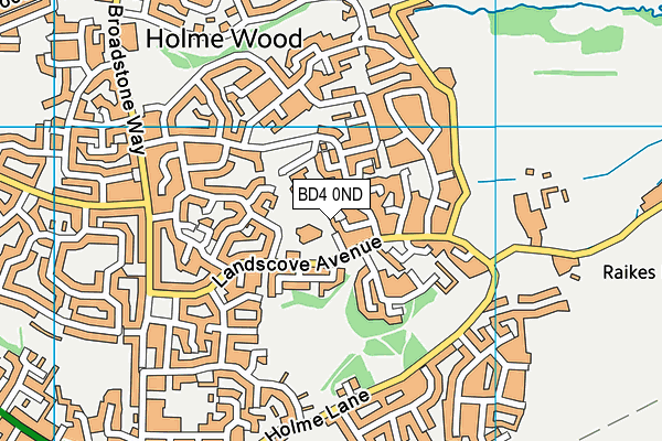 BD4 0ND map - OS VectorMap District (Ordnance Survey)