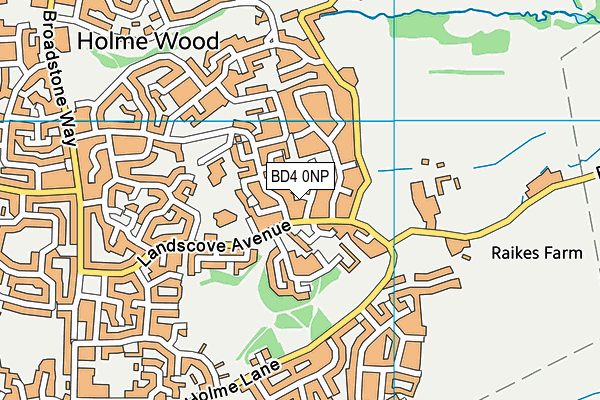 BD4 0NP map - OS VectorMap District (Ordnance Survey)