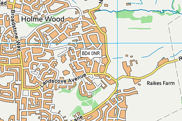 BD4 0NR map - OS VectorMap District (Ordnance Survey)