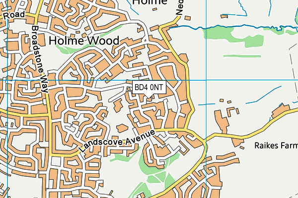 BD4 0NT map - OS VectorMap District (Ordnance Survey)