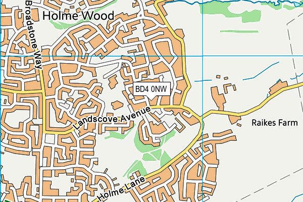 BD4 0NW map - OS VectorMap District (Ordnance Survey)