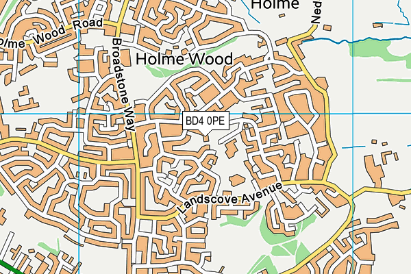 BD4 0PE map - OS VectorMap District (Ordnance Survey)