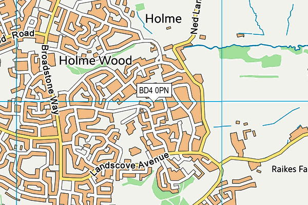 BD4 0PN map - OS VectorMap District (Ordnance Survey)