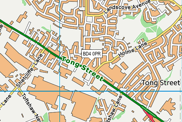 BD4 0PR map - OS VectorMap District (Ordnance Survey)