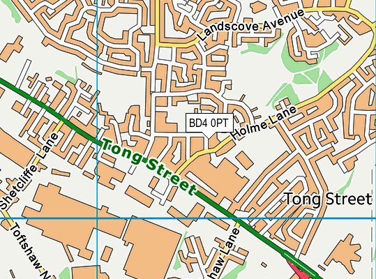 BD4 0PT map - OS VectorMap District (Ordnance Survey)