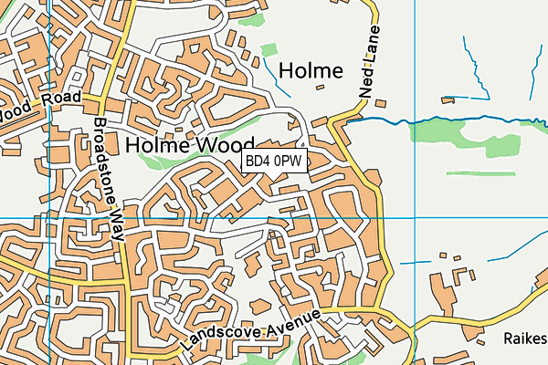 BD4 0PW map - OS VectorMap District (Ordnance Survey)